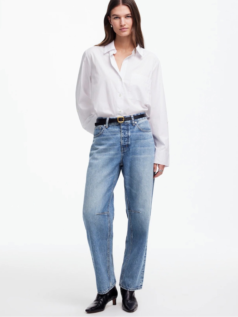 Madewell Light Blue High-Rise Relaxed Ankle Jeans